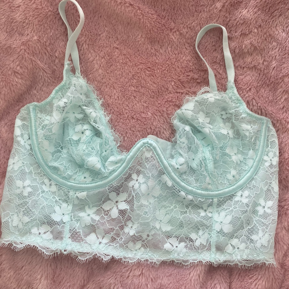 Light Blue Lace Sheer Victoria’s Secret Bra